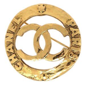 Chanel Medallion Brooch Pin Gold 1246/28 135674